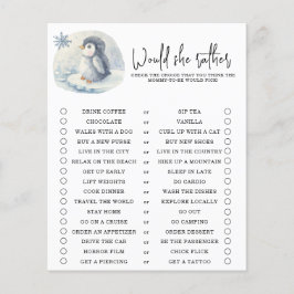 ペンギン – むしろ彼女 – 赤ちゃんシャワーのゲーム