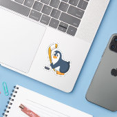 ペンギン アイスホッケー アイスホッケーのスティック シール (ノートパソコンとiPhone)