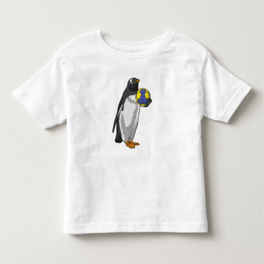 ペンギン・アット・ハンドボールスポーツ トドラーTシャツ (正面)