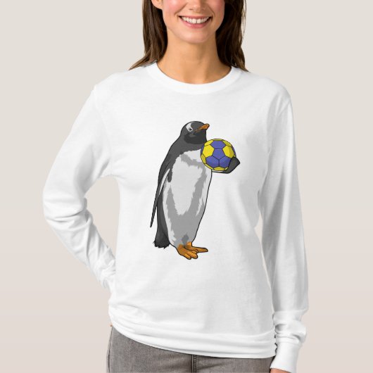 ペンギン・アット・ハンドボールスポーツ Tシャツ (正面)