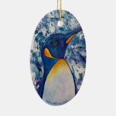 ペンギン&アラスカンムースセラミックオーナメント セラミックオーナメント (右)