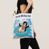 ペンギン・イン・アイス トートバッグ (クローズアップ)