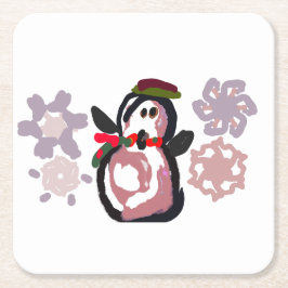 ペンギン+ウィンター スクエアペーパーコースター