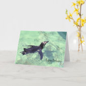 ペンギン カード (黄色い花)