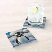 ペンギン ガラスコースター (アングル)