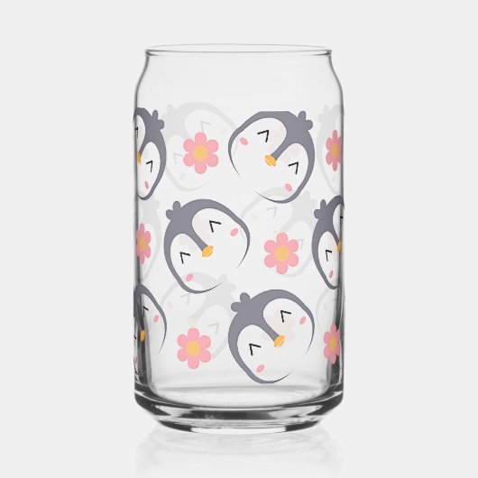 ペンギン ガラス缶 (左)