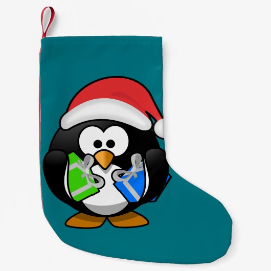 ペンギン（ギフトあり） スモールクリスマスストッキング (正面)