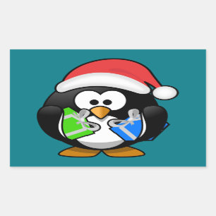 ペンギン(ギフトあり) 長方形シール