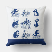 ペンギン、クジラ、イルカ クッション (裏面)