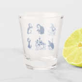 ペンギン、クジラ、イルカ ショットグラス (裏面)