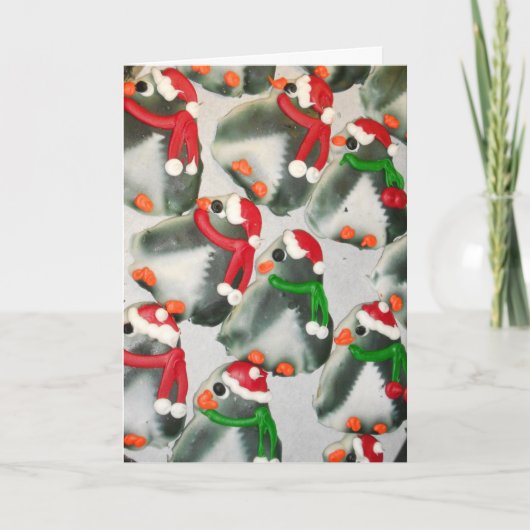 「ペンギン・クッキー」 クリスマスカード #1 カード (正面)