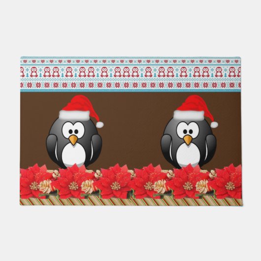 ペンギン・クリスマスドアマット ドアマット (正面)