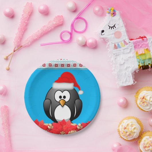 ペンギン,クリスマス紙プレート ペーパープレート (パーティー)