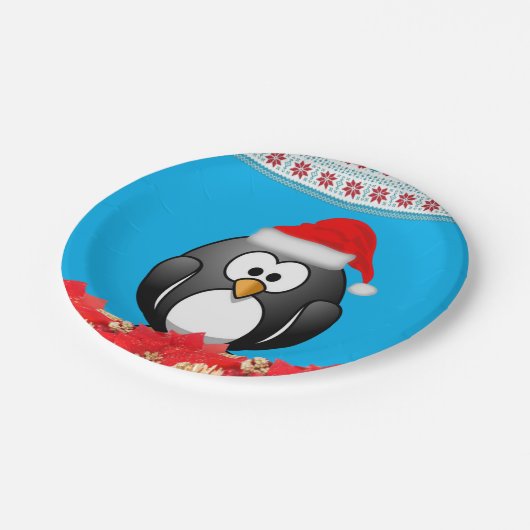 ペンギン,クリスマス紙プレート ペーパープレート (アングル)