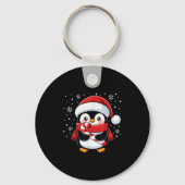 ペンギン クリスマス キャンディー ケーン ウィンター 幼児 女の子 B キーホルダー (正面)