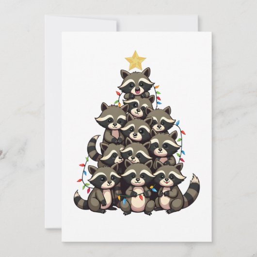 ペンギン クリスマス ツリー メリー クリスマス Xmas 招待状 (正面)