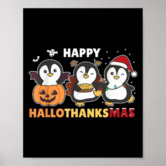 ペンギン クリスマス ハロウィン 衣装 ハッピー ハロサ ポスター (正面)