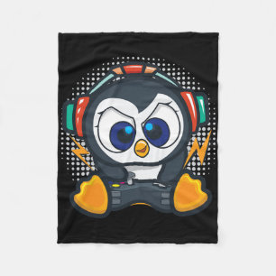ペンギン ゲーム シャツ 少年 キッズ ゲーマー ギフト ペンギン フリースブランケット