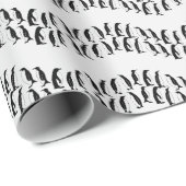 ペンギン・シェブロン ラッピングペーパー (ロールコーナー)