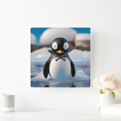 ペンギン スクエア壁時計 (ホーム)