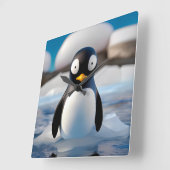 ペンギン スクエア壁時計 (傾斜)