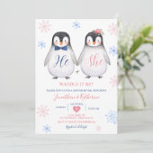 ペンギン・スノーフレーク彼または彼女が性別を明かす 招待状 (スタンド正面)