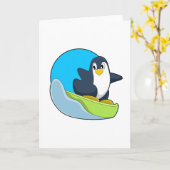 ペンギン スノーボーダー ソノボード.PNG カード (黄色い花)