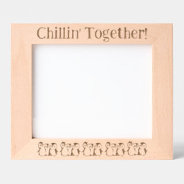 ペンギン、チリン、10 x 8"横 レーザー彫刻フレーム