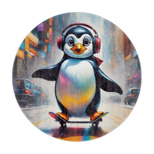 ペンギン・デジタ絵画ル・アークールト カッティングボード (正面)