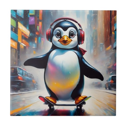 ペンギン・デジタ絵画ル・アークールト タイル (正面)