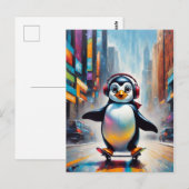 ペンギン・デジタ絵画ル・アークールト ポストカード (正面/裏面)