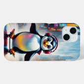 ペンギン・デジタ絵画ル・アークールト Case-Mate iPhoneケース (裏面 (横))