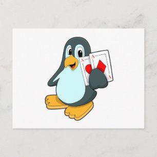 ペンギン(トランプのポーカーカード) ポストカード