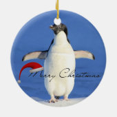 ペンギン・ハグ・クリスマス セラミックオーナメント (裏面)