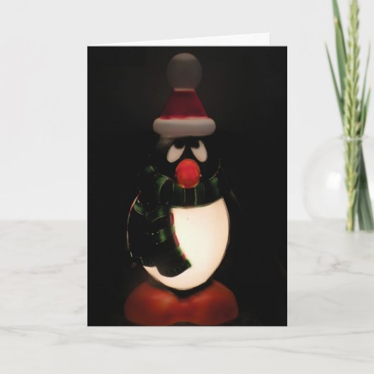 ペンギン「ハッピークリスマス」カード シーズンカード (正面)