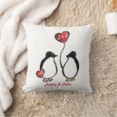 ペンギン&ハート結婚ズ クッション (ブランケット)