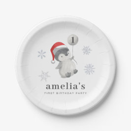 ペンギン・バルーン1歳の誕生日 ペーパープレート