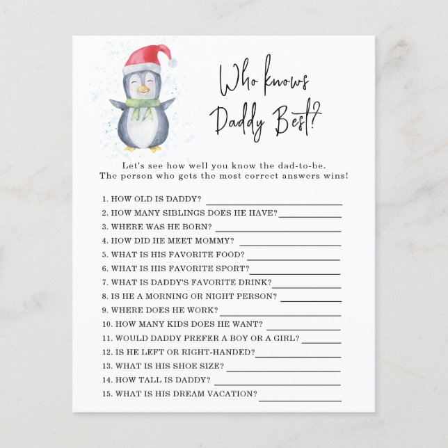 ペンギン – パパを知っているゲーム最高の (正面)