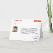 ペンギン・ファン - 子供たちのためのチョコレートのアート サンキューカード (裏面)