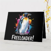 ペンギン・フリーローダーが政治に抵抗 カード (黄色い花)