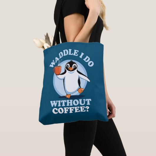ペンギン・プン |コーヒーを飲まずに済むワドル トートバッグ (クローズアップ)