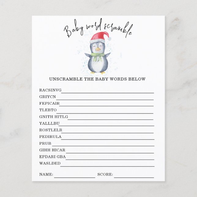 ペンギン – ベビー語スクランブル (正面)