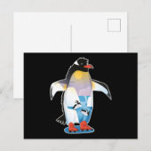 ペンギン ペンギン 冬 デザイン 南極 プレゼント ポストカード (正面/裏面)