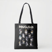 ペンギン ペンギン 動物 愛のペンギン トートバッグ (正面)