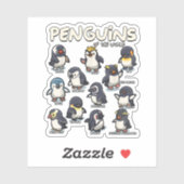 ペンギン ペンギン 愛らしい動物たち ペンギン愛 シール (シート)
