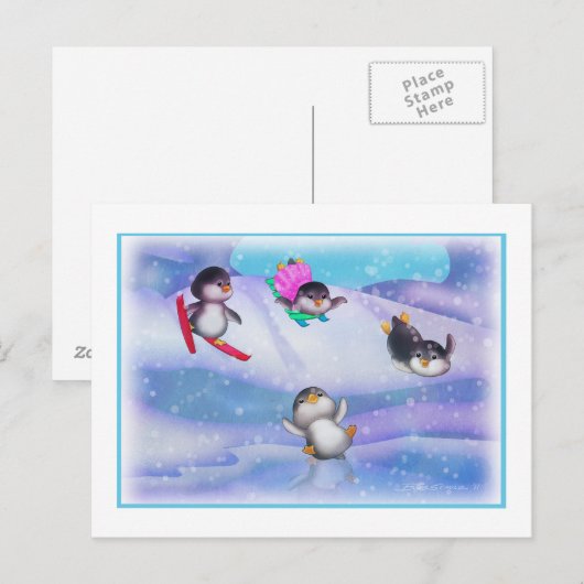 ペンギン ポストカード (正面/裏面)