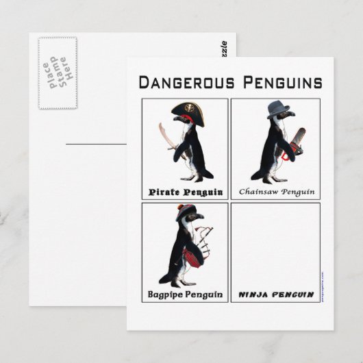 ペンギン ポストカード (正面/裏面)