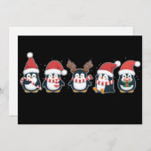 ペンギン メリークリスマス ノースポール ホリデー アニマル シーズンカード (正面/裏面)