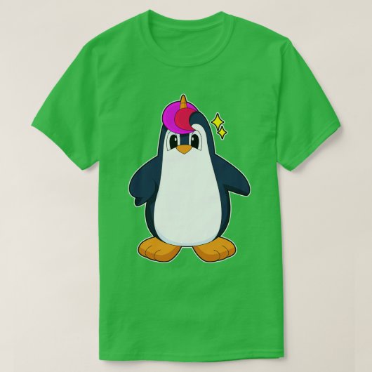 ペンギン・ユニコーン Tシャツ (デザイン正面)