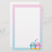 ペンギン・ラブ 便箋 (正面/裏面)